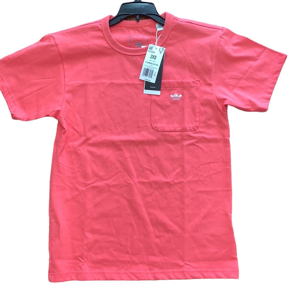 ⚡️Adidas SHMOOFOIL HEAVYWEIGHT POCKET TEE (GENDER NEUTRAL) semi turbo color